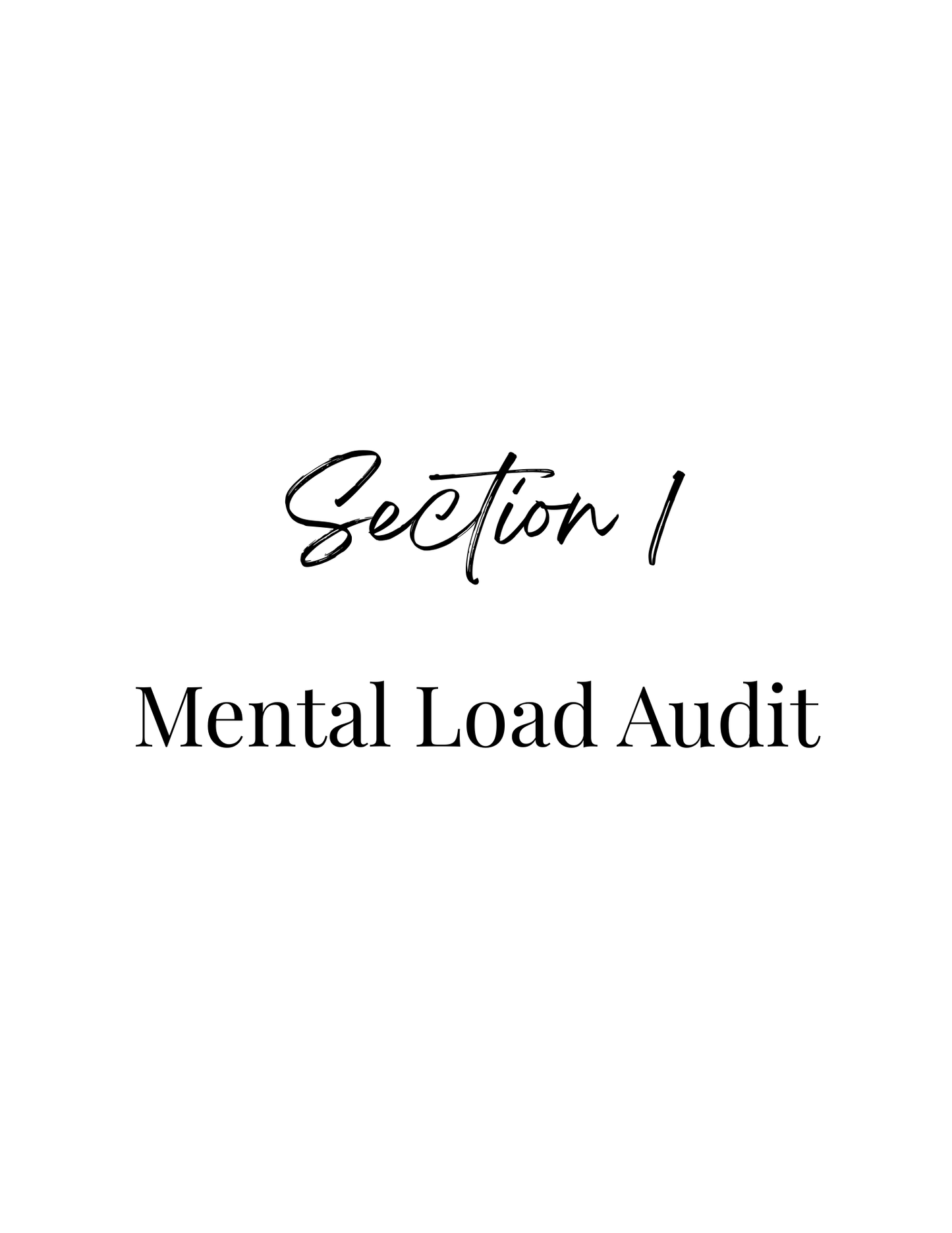 The Mental Load Reset System Digital